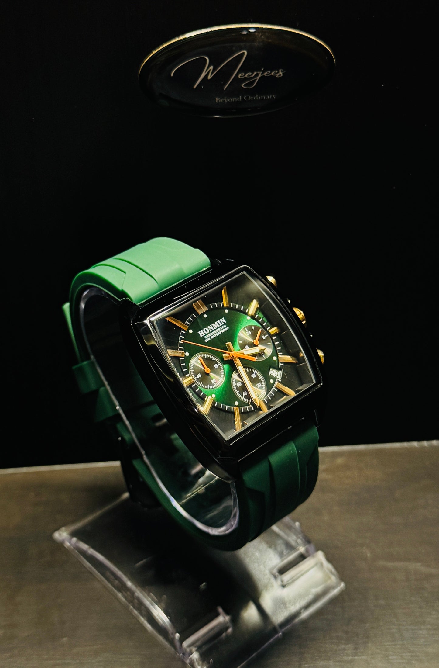 Honmin Sports Chronograph – Green & Red Racer Edition