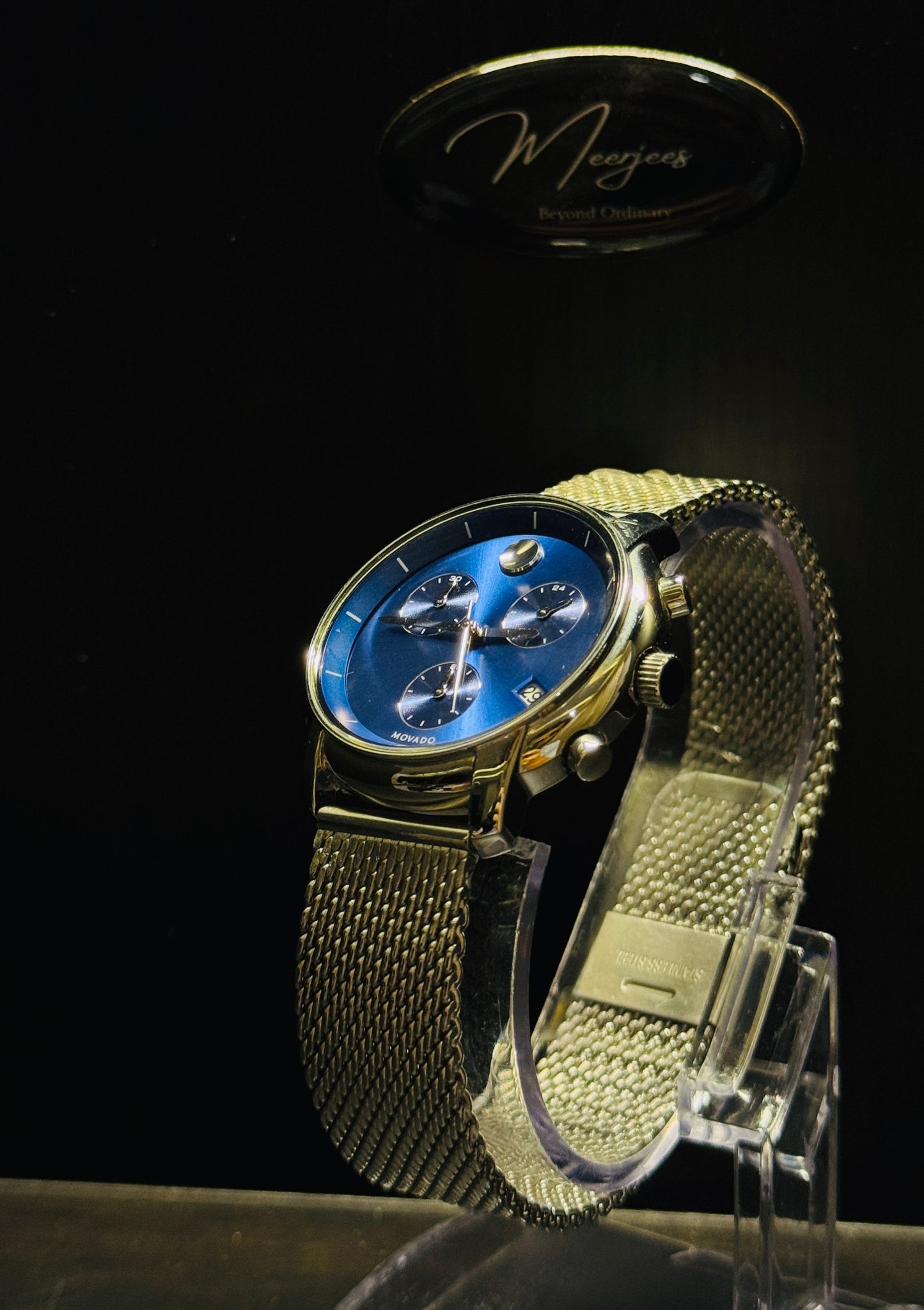 Movado Chronograph Blue Dial – Mesh Edition