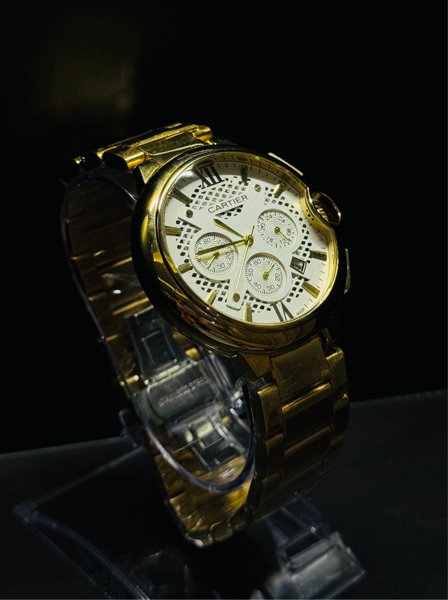 Cartier Chronograph Gold Dial