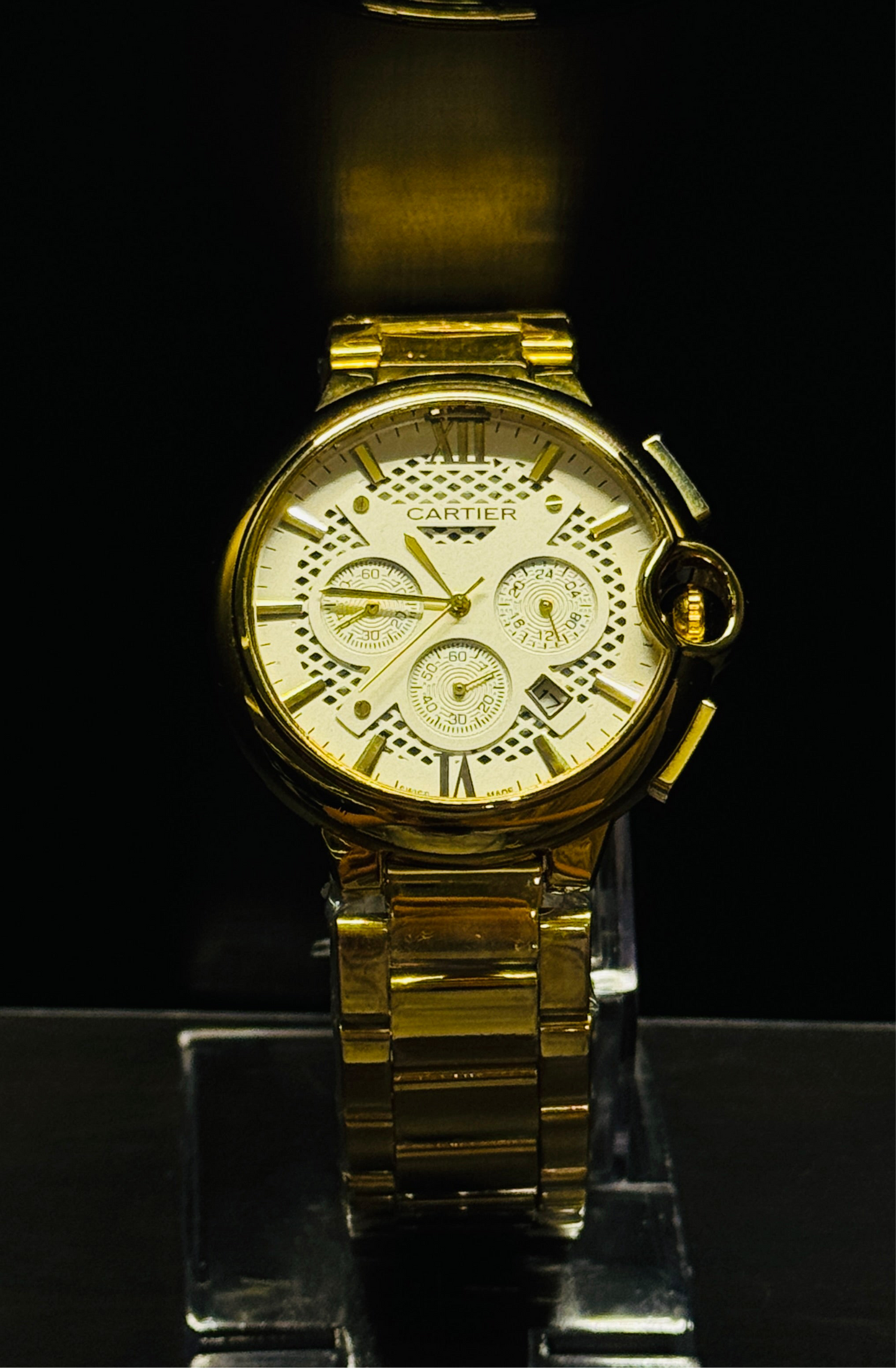 Cartier Chronograph Gold Dial