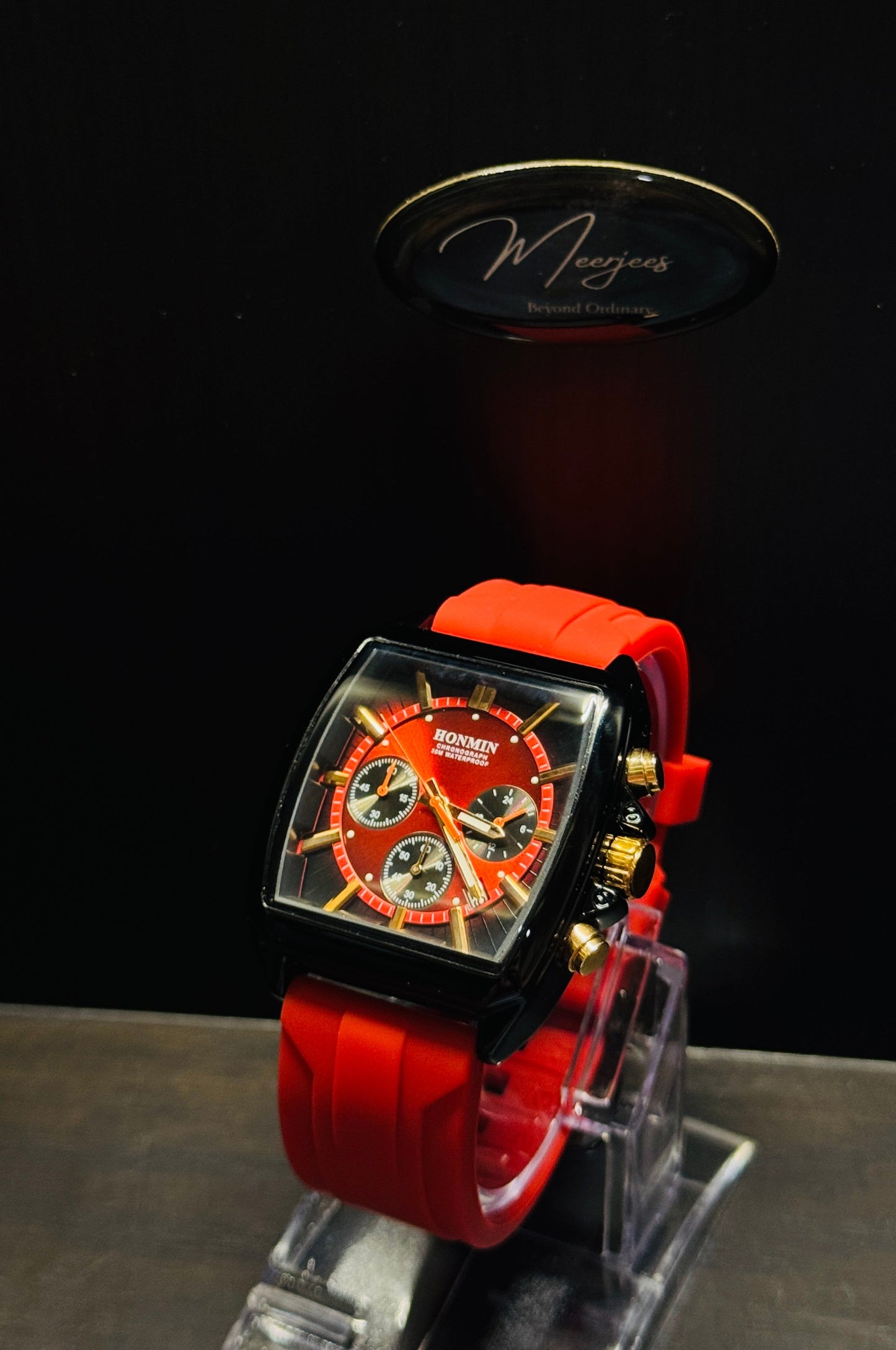 Honmin Sports Chronograph – Green & Red Racer Edition