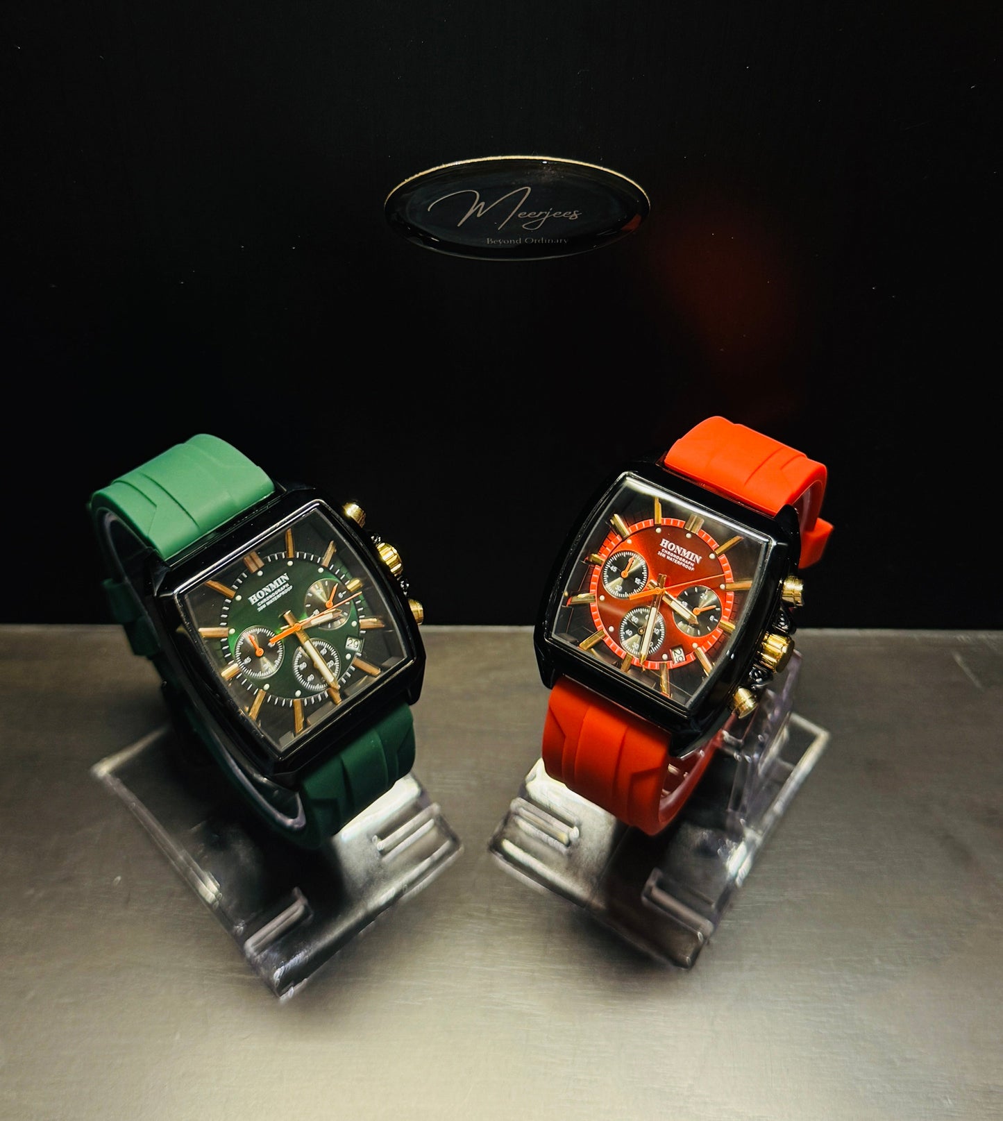 Honmin Sports Chronograph – Green & Red Racer Edition