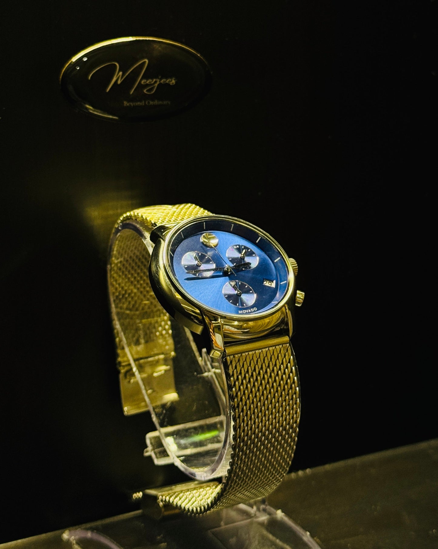 Movado Chronograph Blue Dial – Mesh Edition