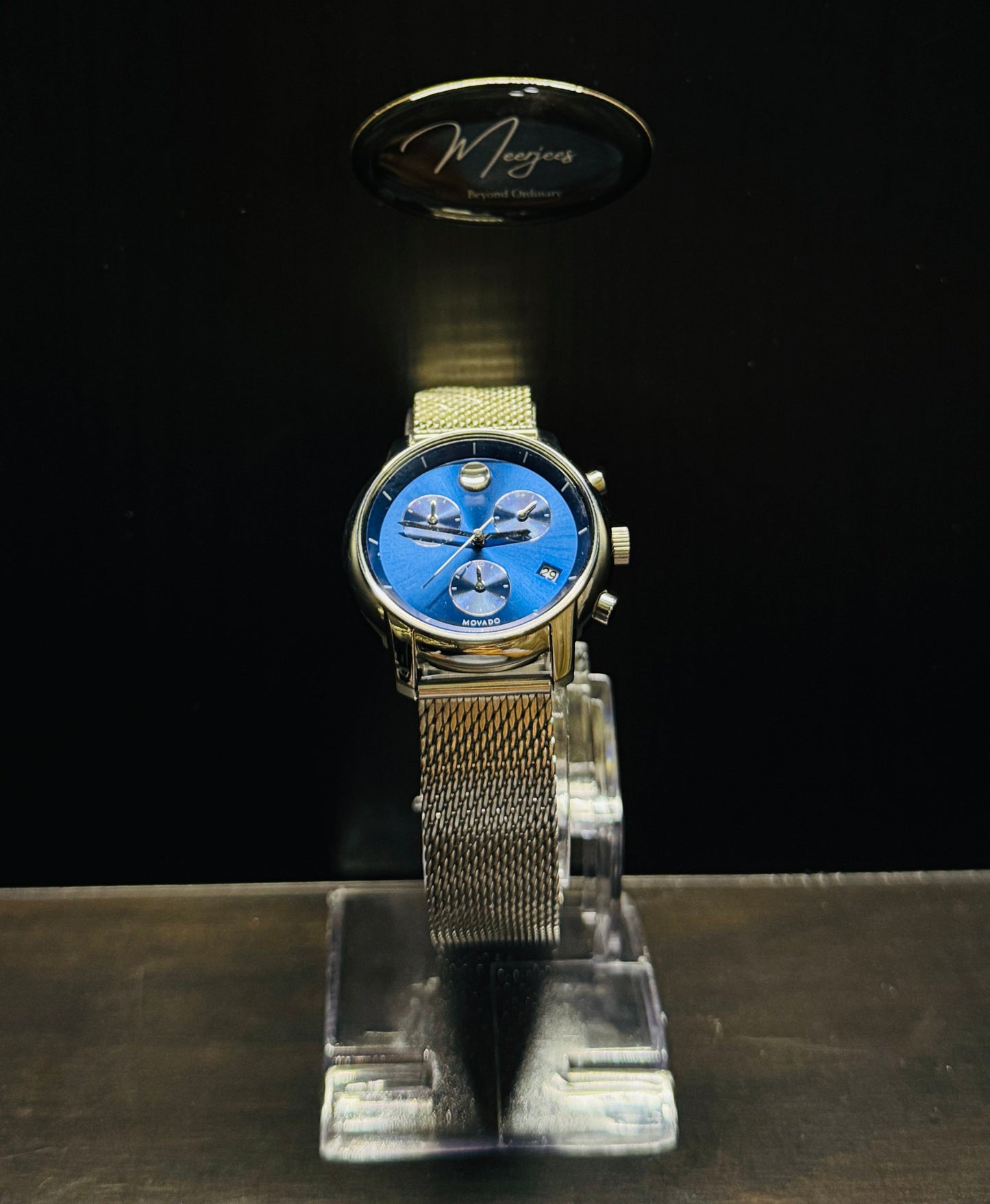 Movado Chronograph Blue Dial – Mesh Edition
