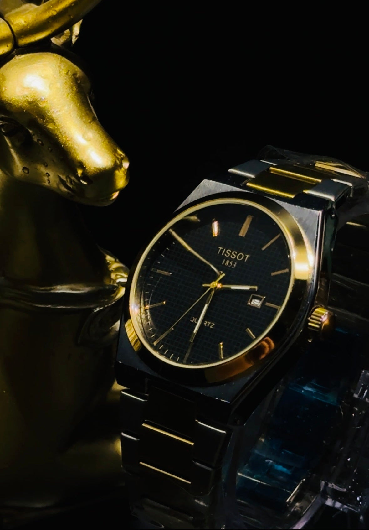 Tissot Luxury Men’s Quartz Watch – Two-Tone Gold & Silver Edition